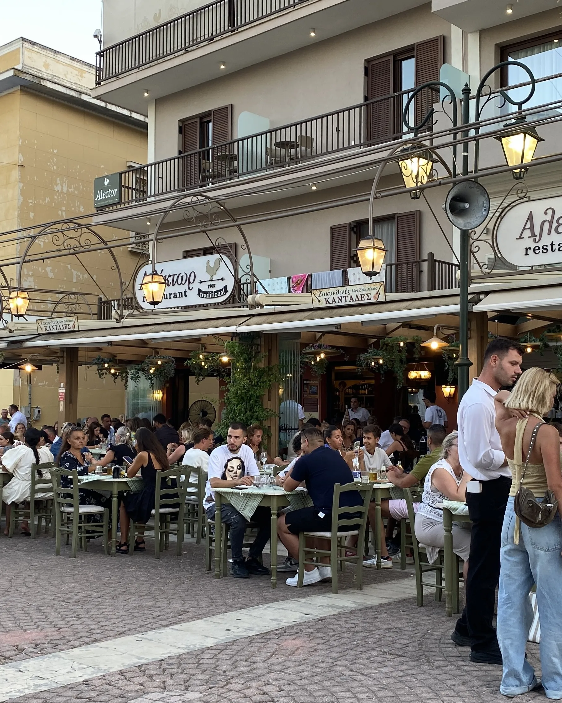 Gäste genießen einen Abend im Alektor